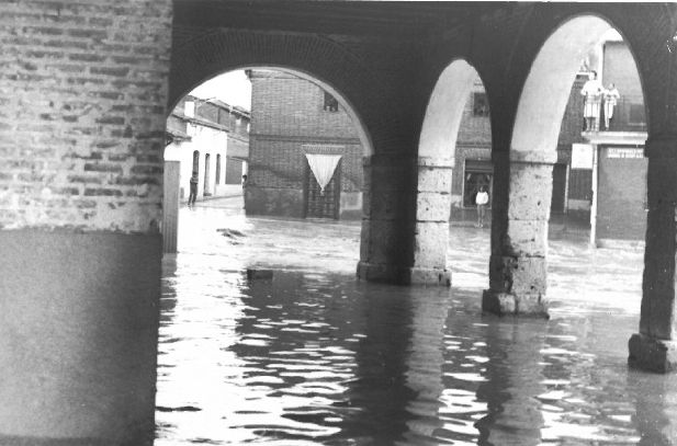 Inundaciones en La Seca en agosto de 1988.