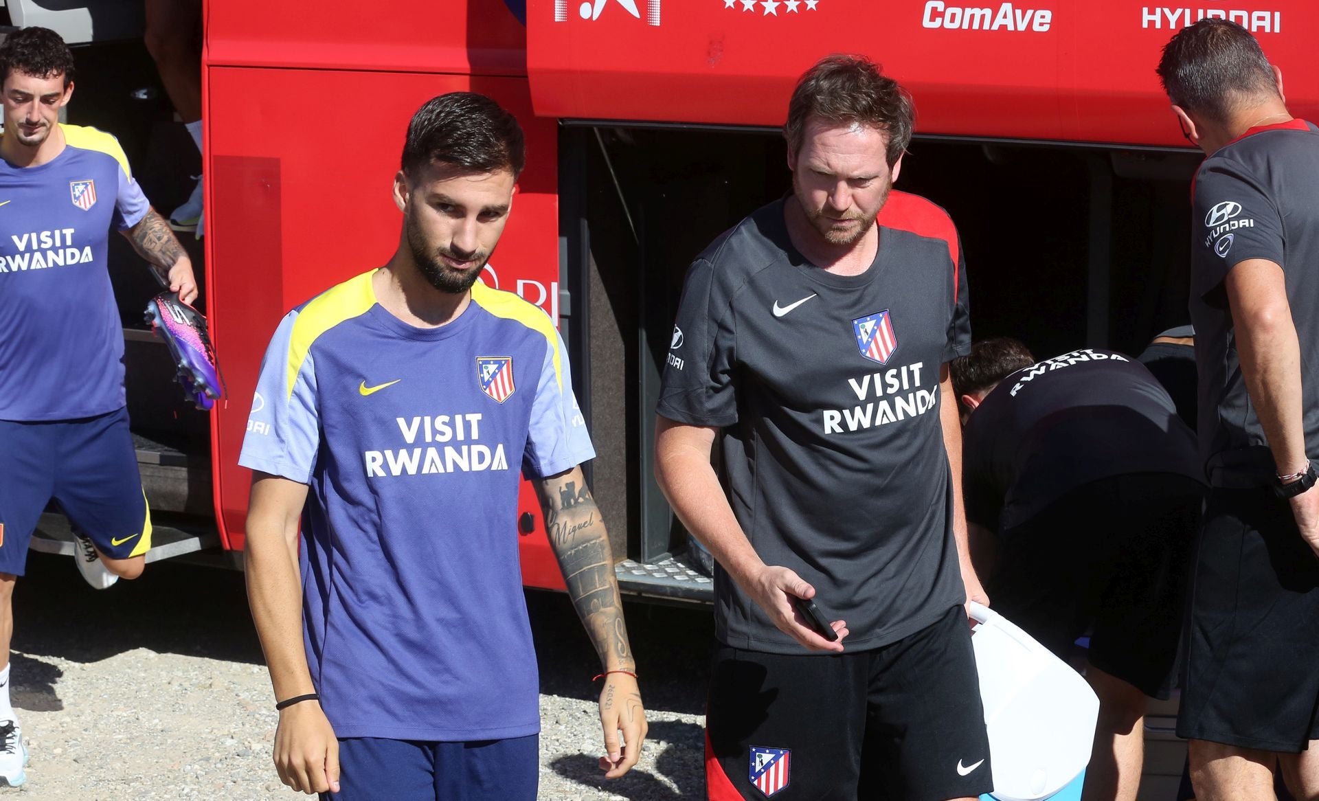 Fotos del primer entrenamiento del Atlético de Madrid en Los Ángeles de San Rafael