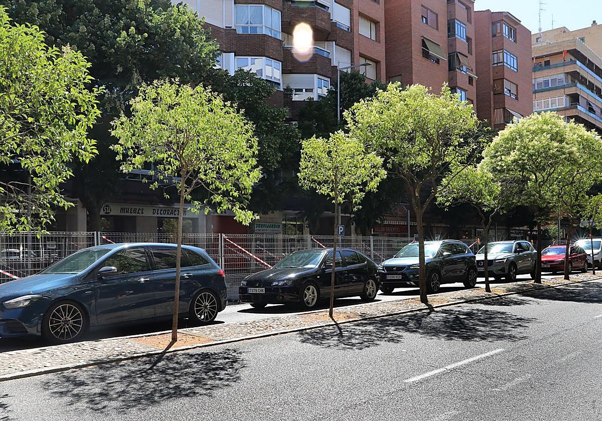 Avenida Casado del Alisal saturada de vehículos.