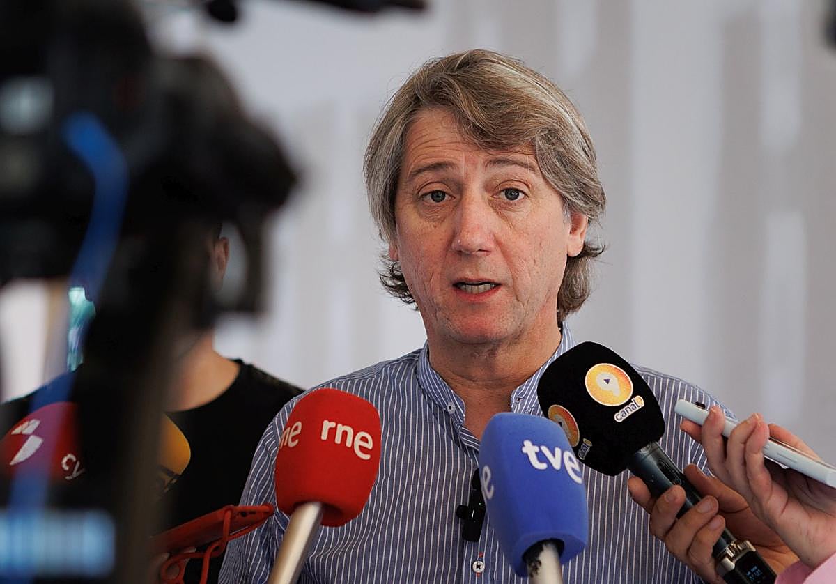 El secretario general del PSOE de Castilla y León, Carlos Martínez, este martes en Soria.