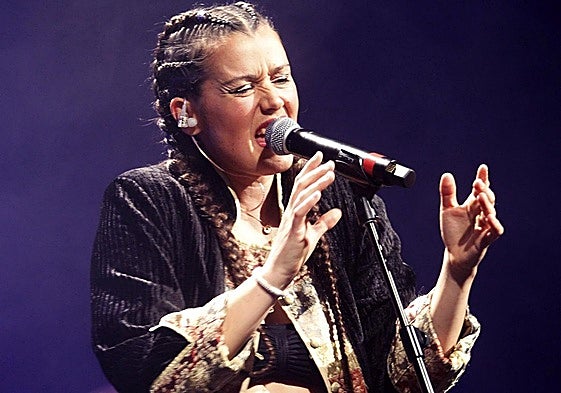 Isabel Aaiún, en una actuación ofrecida en el teatro Juan Bravo de Segovia.