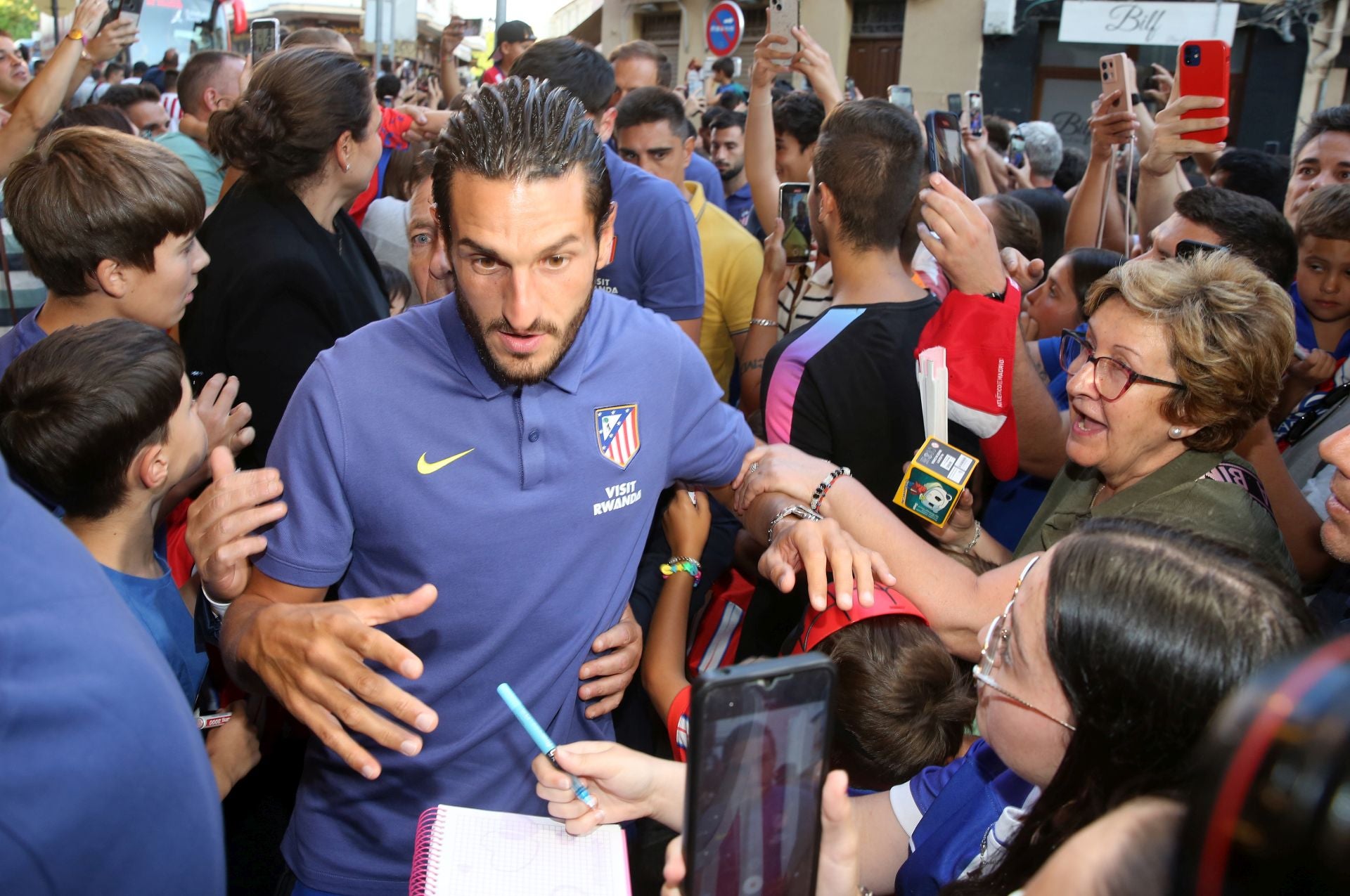 Koke, durante su visita a Segovia.
