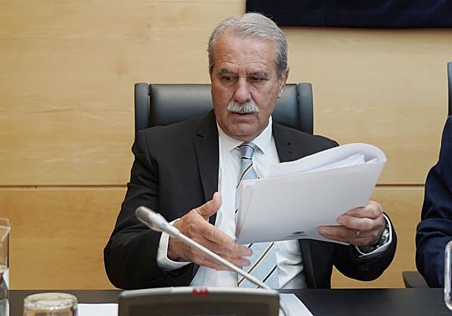 Agustín Sánchez de Vega, presidente del Consejo Consultivo de Castilla y León, el pasado mes de mayo, en las Cortes.