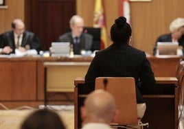 La acusada, durante la celebración de la vista en la Audiencia de Valladolid.