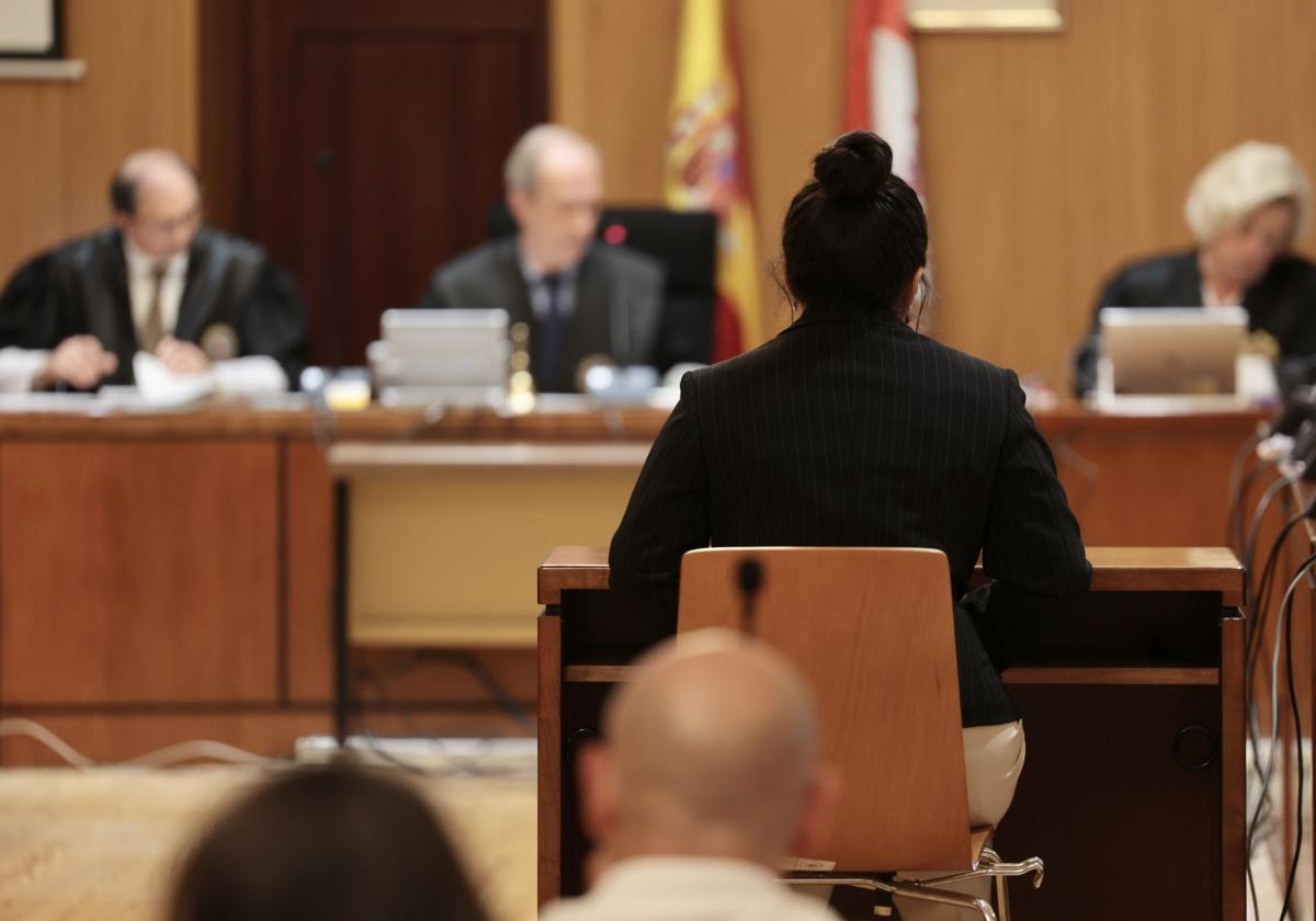 La acusada, durante la celebración de la vista en la Audiencia de Valladolid.