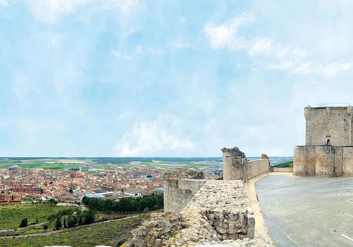 Panorámica de Íscar desde el castillo.
