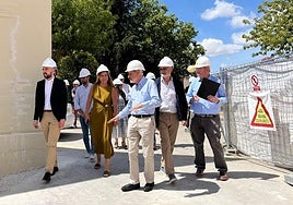 Visita, este jueves, a las obras de la Unidad de Fisioterapia del centro de salud de Cigales.