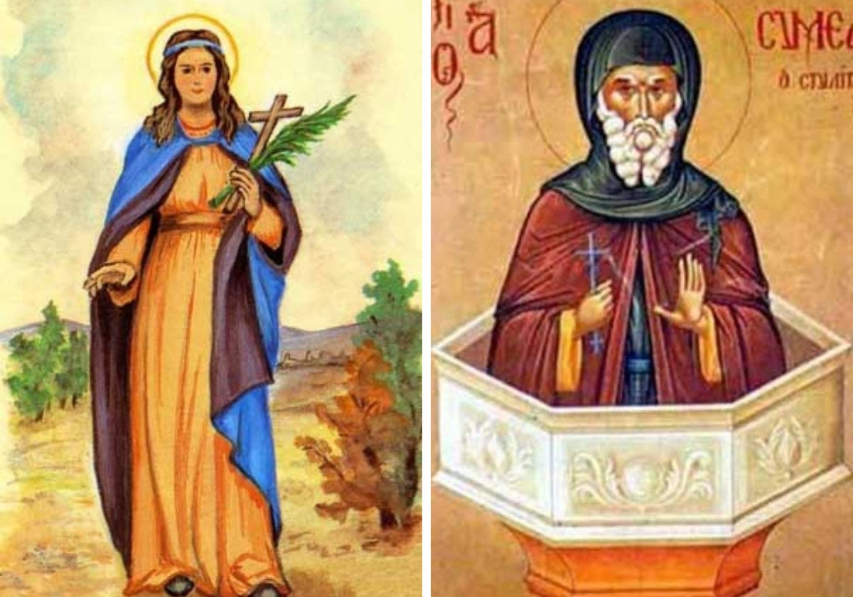 Santa Natalia de Córdoba y San Simeón Estilita.