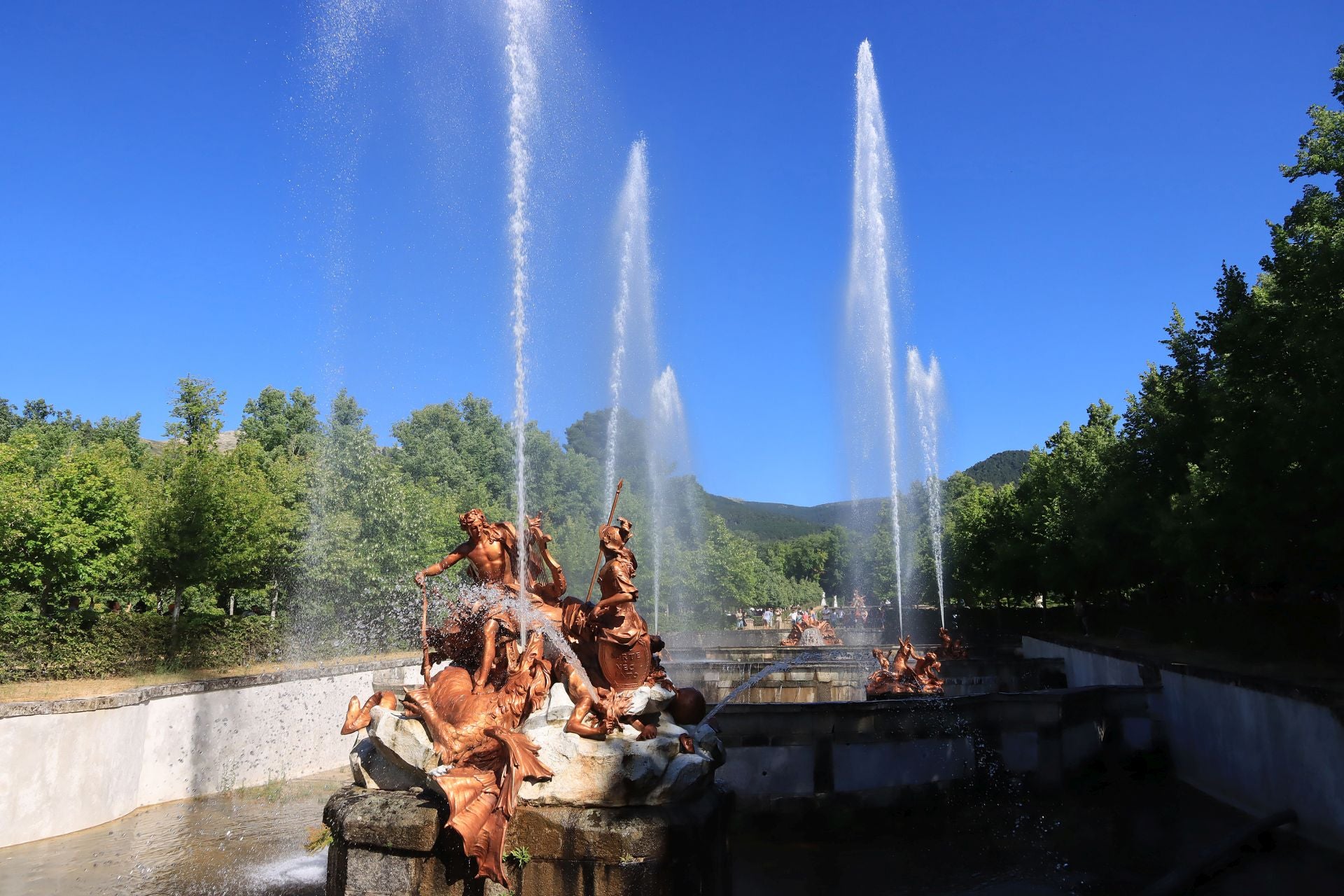 Fotos del espectáculo de las fuentes de La Granja de San Ildefonso