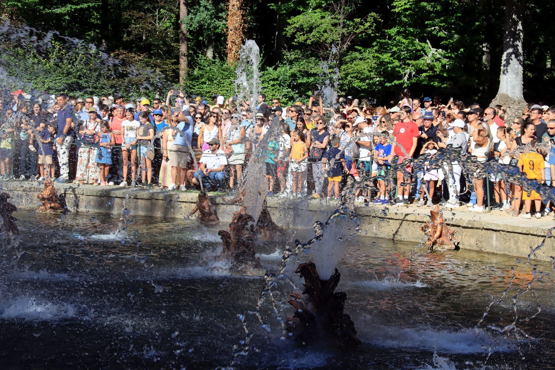 Fotos del espectáculo de las fuentes de La Granja de San Ildefonso