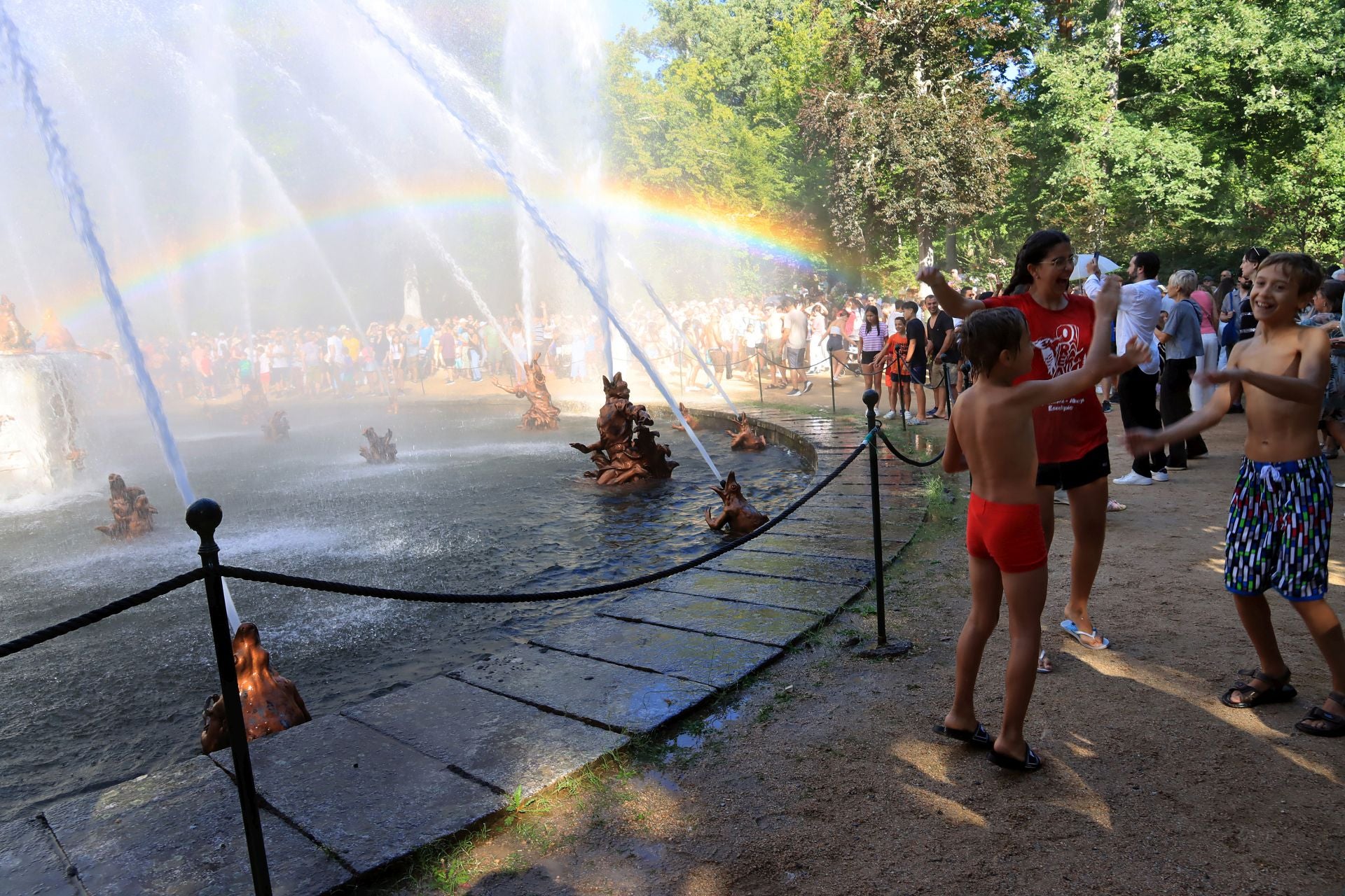 Fotos del espectáculo de las fuentes de La Granja de San Ildefonso