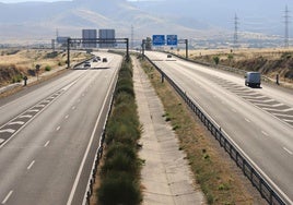 Tramo de la SG-20 entre la autopista y la carretera de La Granja.