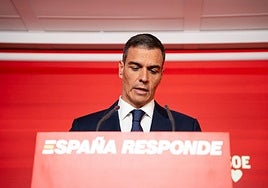 Pedro Sánchez, durante una rueda de prensa.