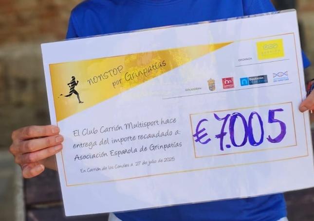 Dinero recaudado para la asociación de Grinpatías.