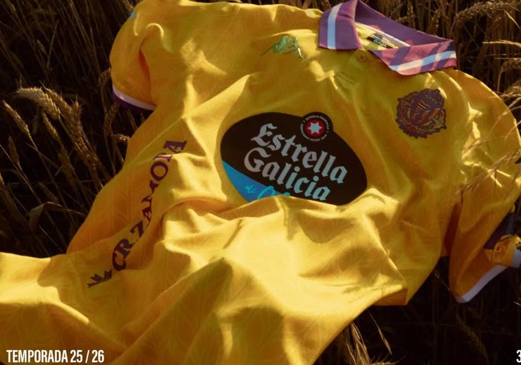 Imagen de la tercera camiseta del Real Valladolid para la temporada 2025-2026