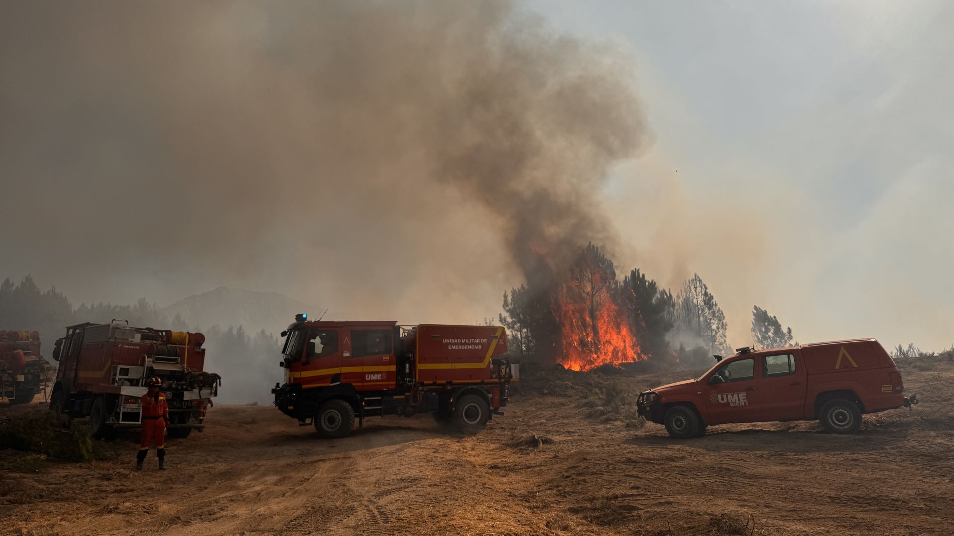 Las imágenes del incendio en Cuevas del Valle (Ávila)