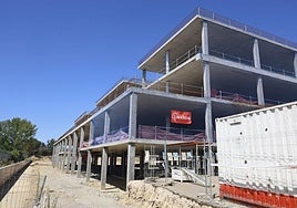 Estado de las obras del bloque técnico del Hospital Río Carrión.