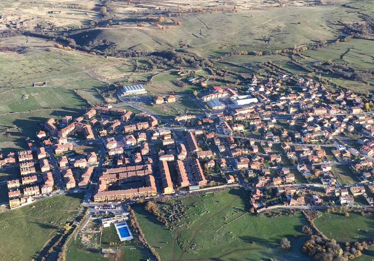 Vista aérea de San Cristóbal de Segovia.