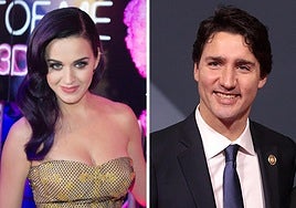 La cantante Katy Perry y el ex primer ministro de Canadá, Justin Trudeau