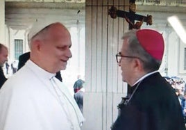 El encuentro entre el Papa León XIV y el arzobispo Luis Argüello.