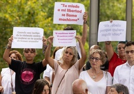 Concentración en Valladolid, hace un año, tras un asesinato machista.