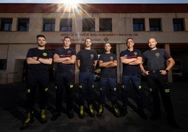Pablo Sanz, Álvaro Mota, Daniel Valladares, Rubén de Lera, Ignacio Collado y Julio Herrero, en el parque de Delicias.