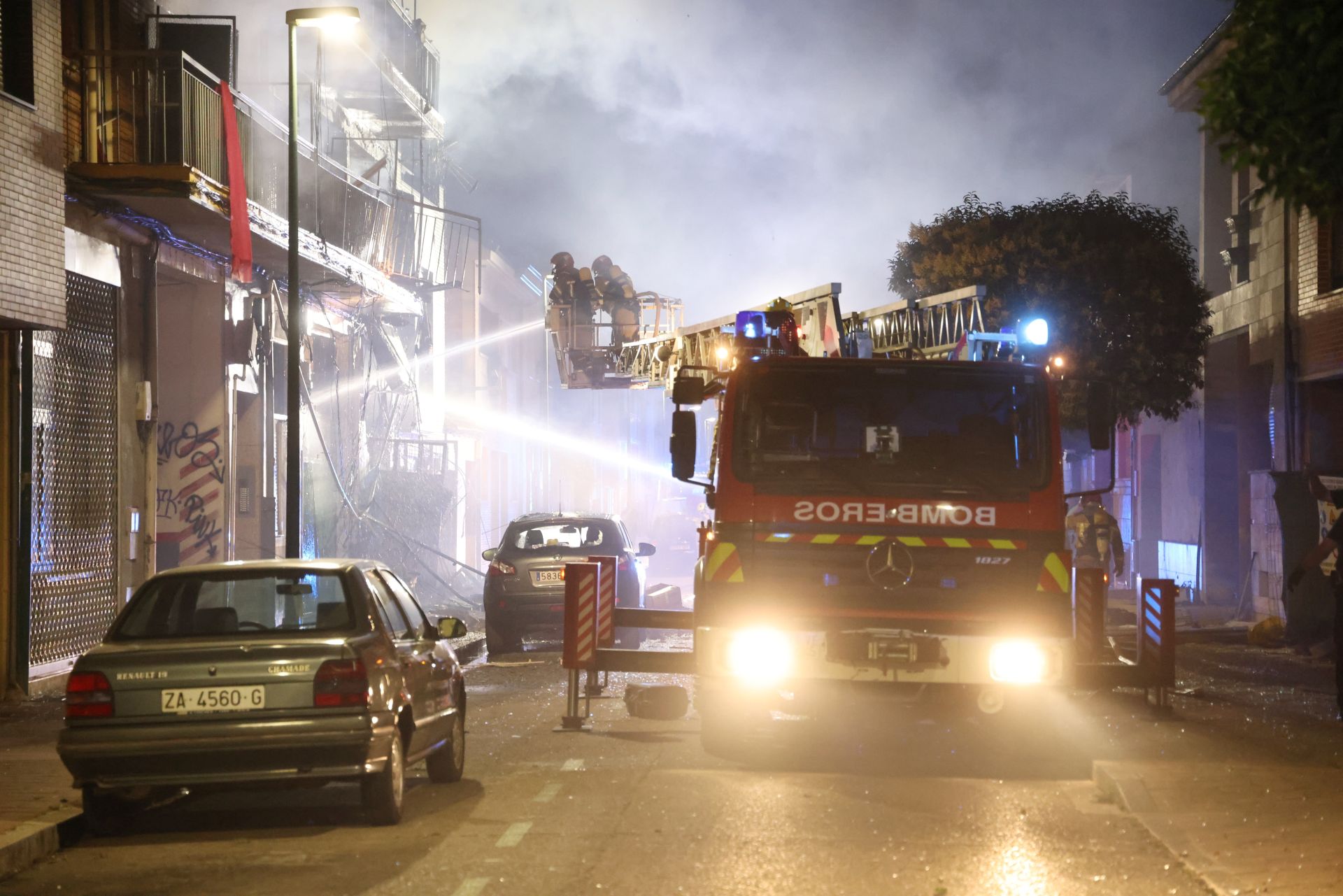 Las primeras imágenes de la noche de la explosión.