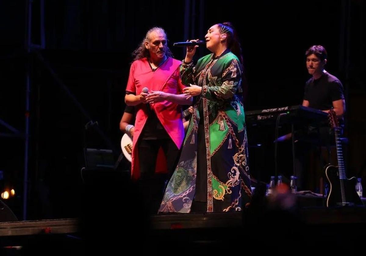 Camela, durante un concierto.