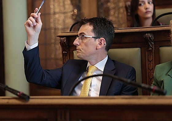 Pedro Herrero, en un pleno anterior.