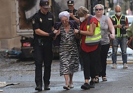 Explosión de gas en la calle regimiento de Toledo.
