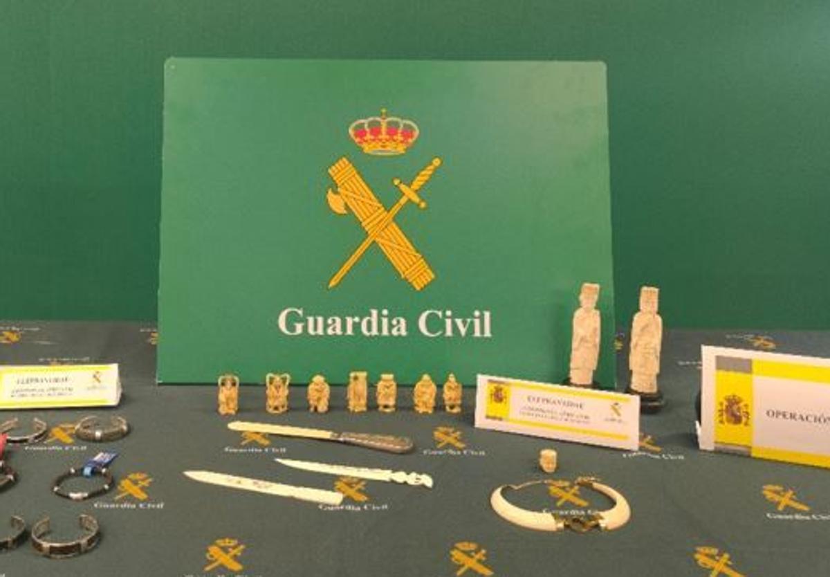 Efectos intervenidos por la Guardia Civil durante la operación Marfise.