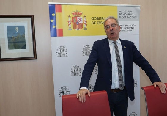 Ángel Miguel, en la Subdelegación del Gobierno en Palencia.