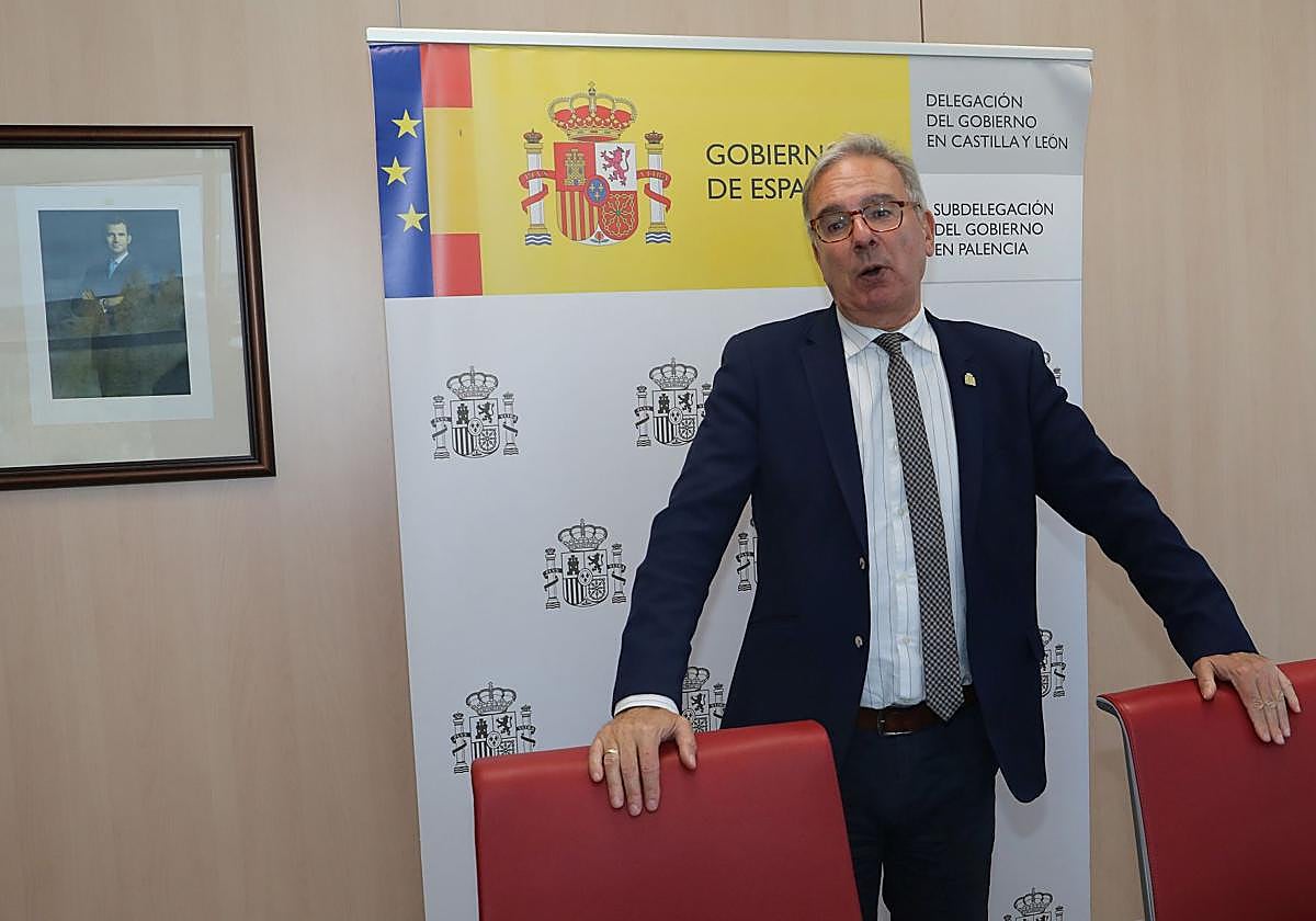 Ángel Miguel, en la Subdelegación del Gobierno en Palencia.
