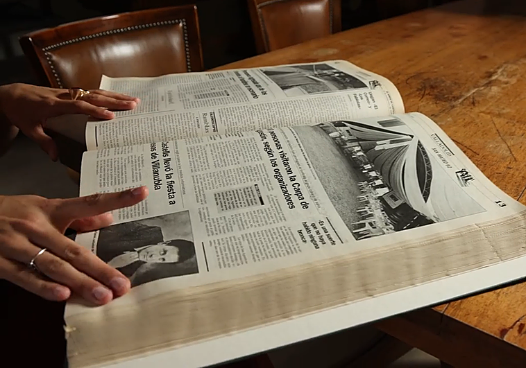 Hemeroteca de El Norte de Castilla en su oficina central en la calle Vázquez de Menchaca de Valladolid.