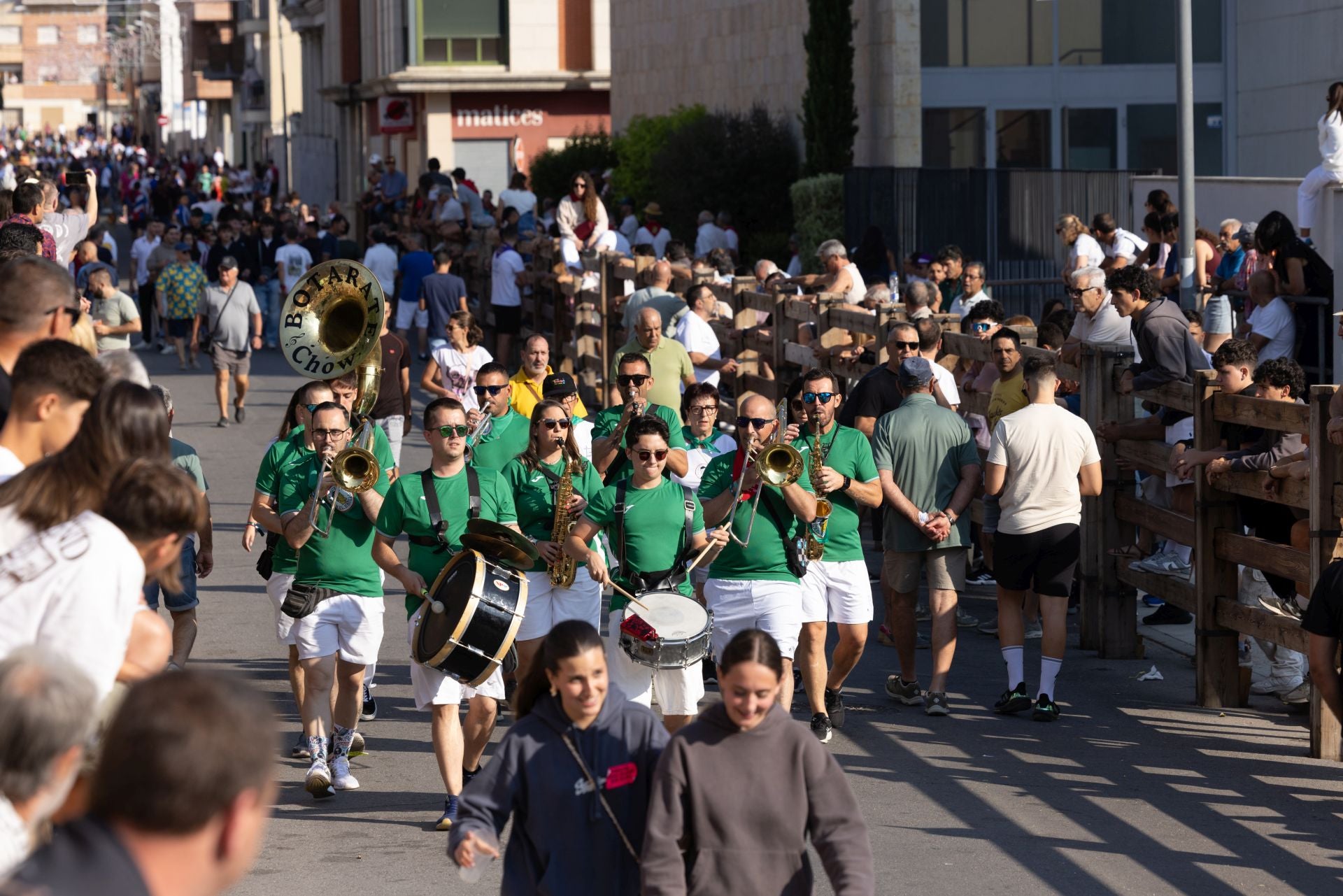 Música antes del cuarto encierro de las fiestas de Íscar.