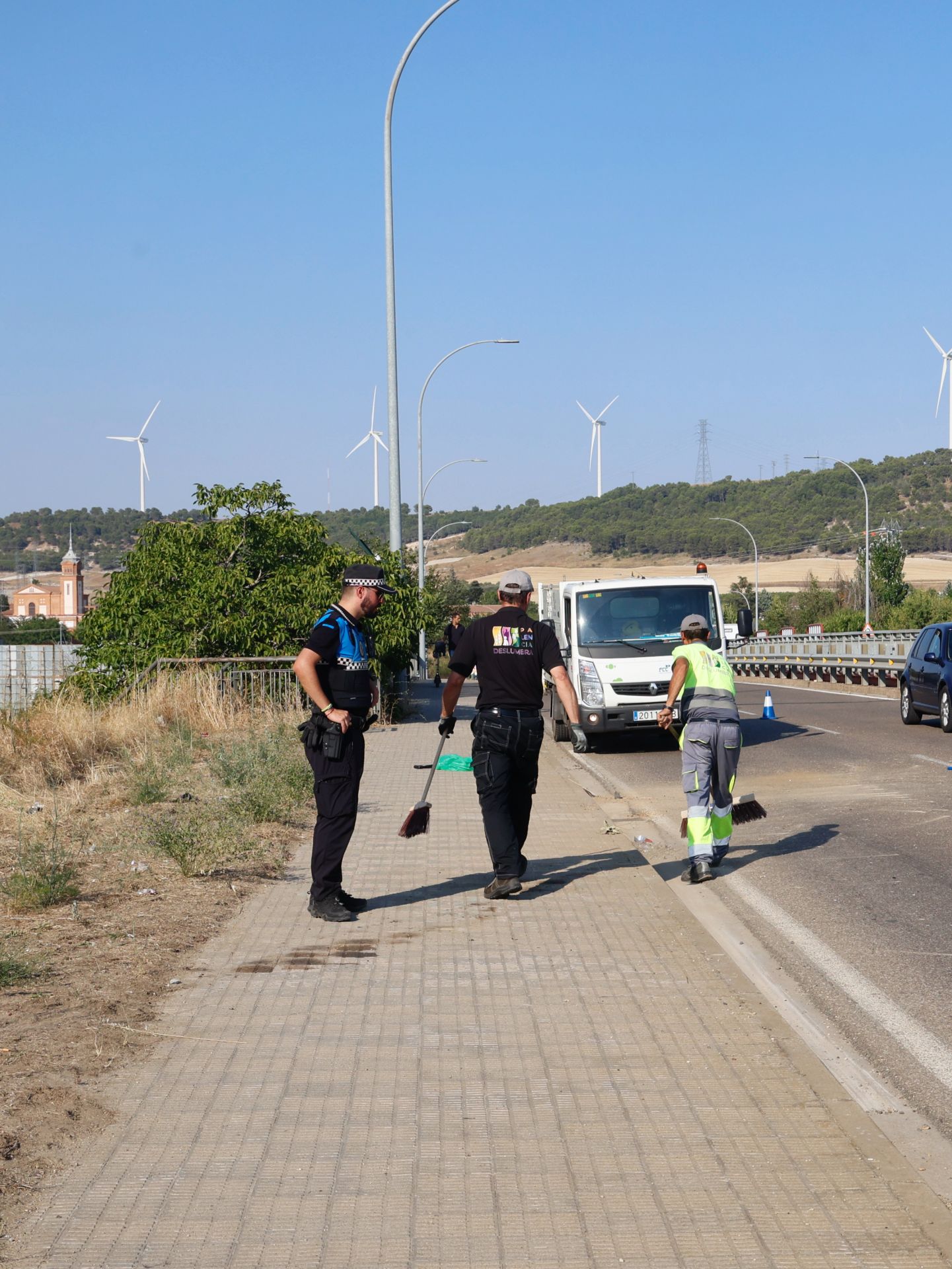 Imágenes tras el accidente en la pasarela de Francisco Vighi