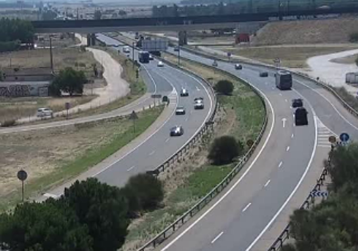 Imagen de circulación de la DGT de la zona más cercan a los accidentes de la A-6.