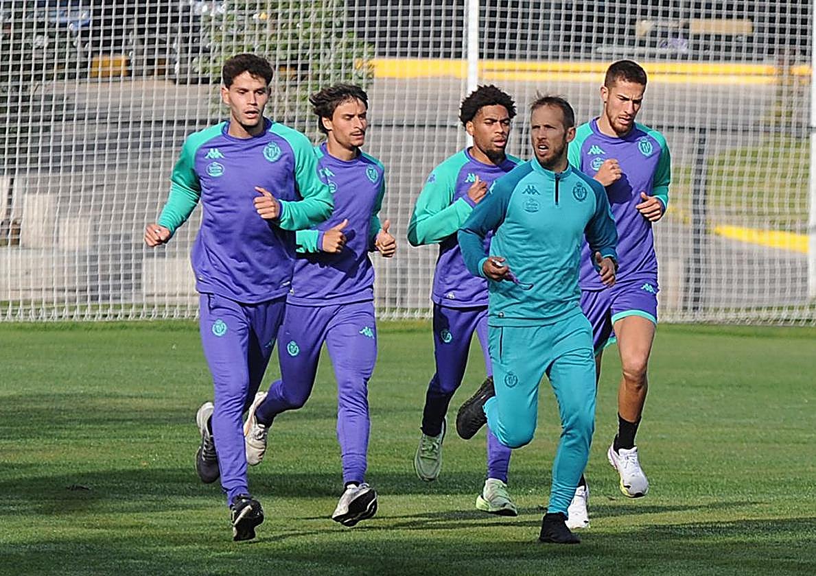 Trilli, Bueno, Ponceau y Tomeo, durante un entrenamiento en Chile.