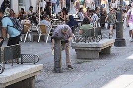 Las calles de Segovia, durante este martes