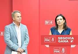 Máximo San Macario y Alicia Palomo, durante su comparecencia.