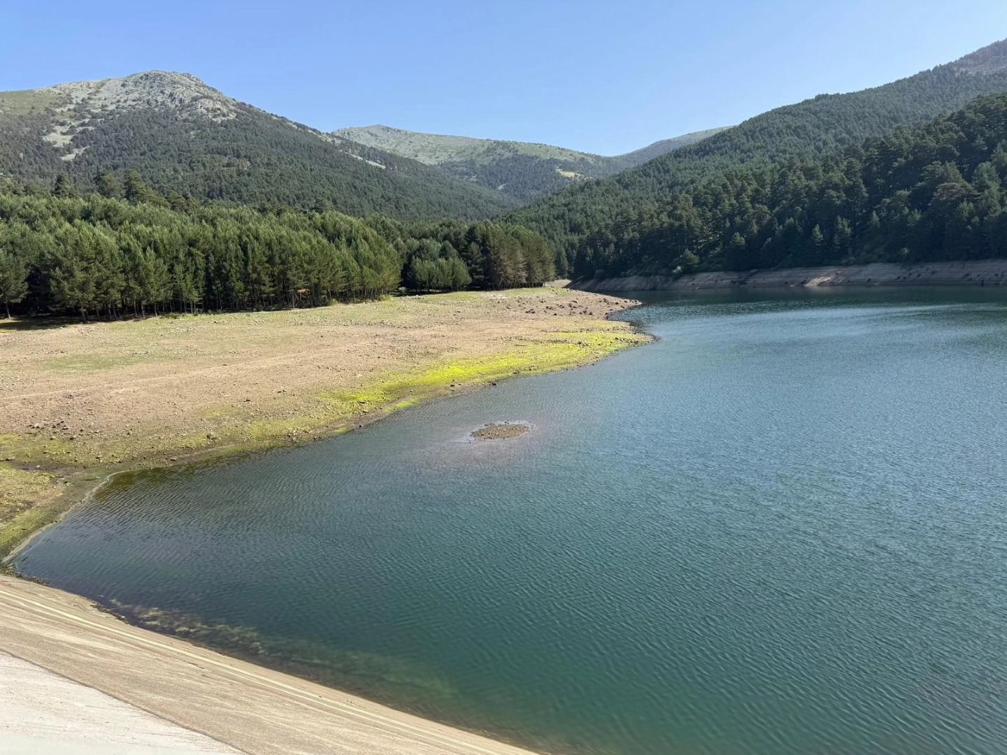 Estado actual del embalse de El Tejo.