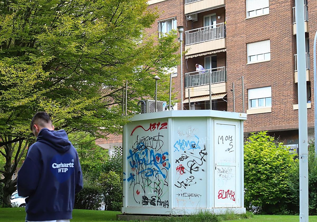 Estación de medición de calidad del aire en Miranda de Ebro.