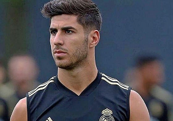 Marco Asensio, durante su etapa en el Real Madrid.