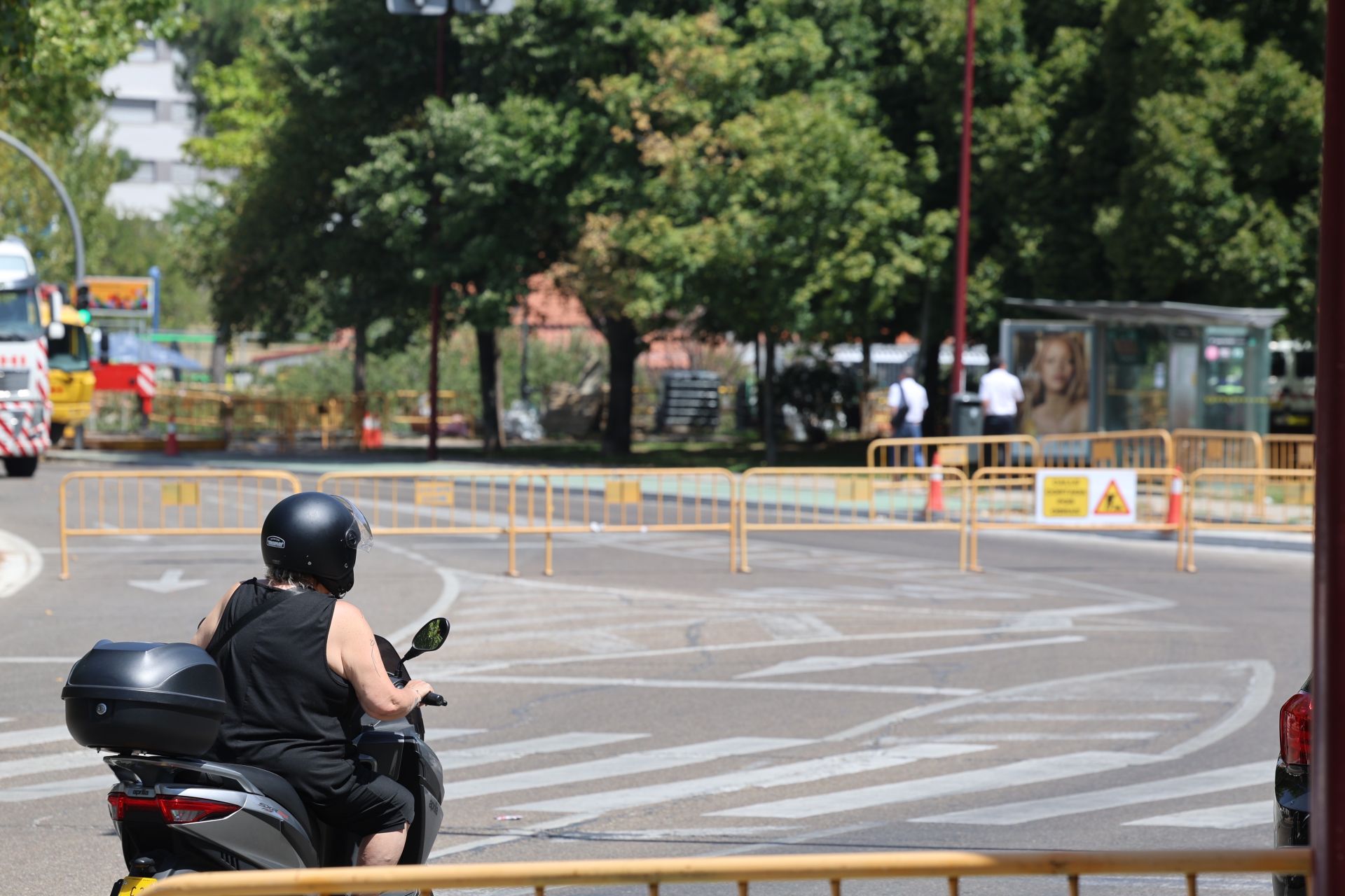 Obras en uno de los tramos de la avenida Juan Carlos I.