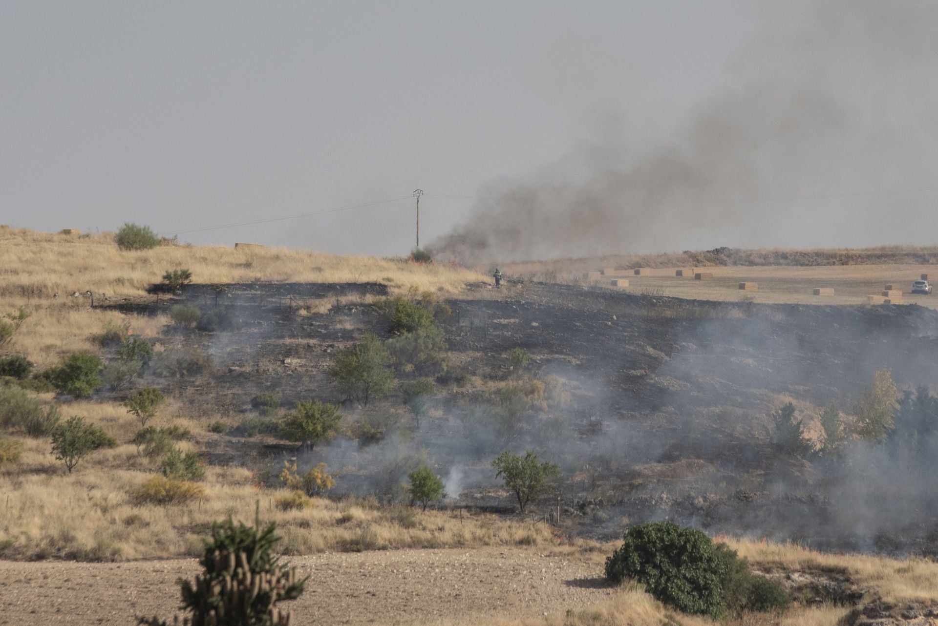 Fotos del incendio entre Zamarramala y el monasterio del Parral