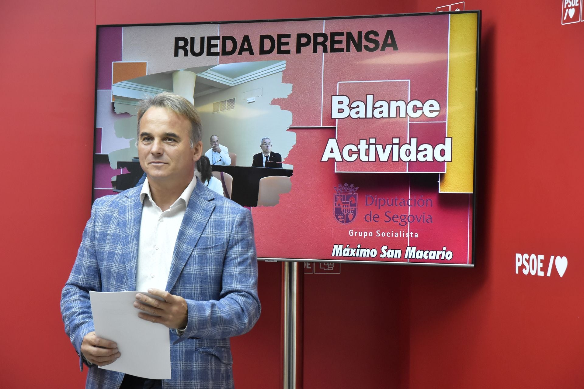Máximo San Macario, antes de su rueda de prensa de balance de actividad.