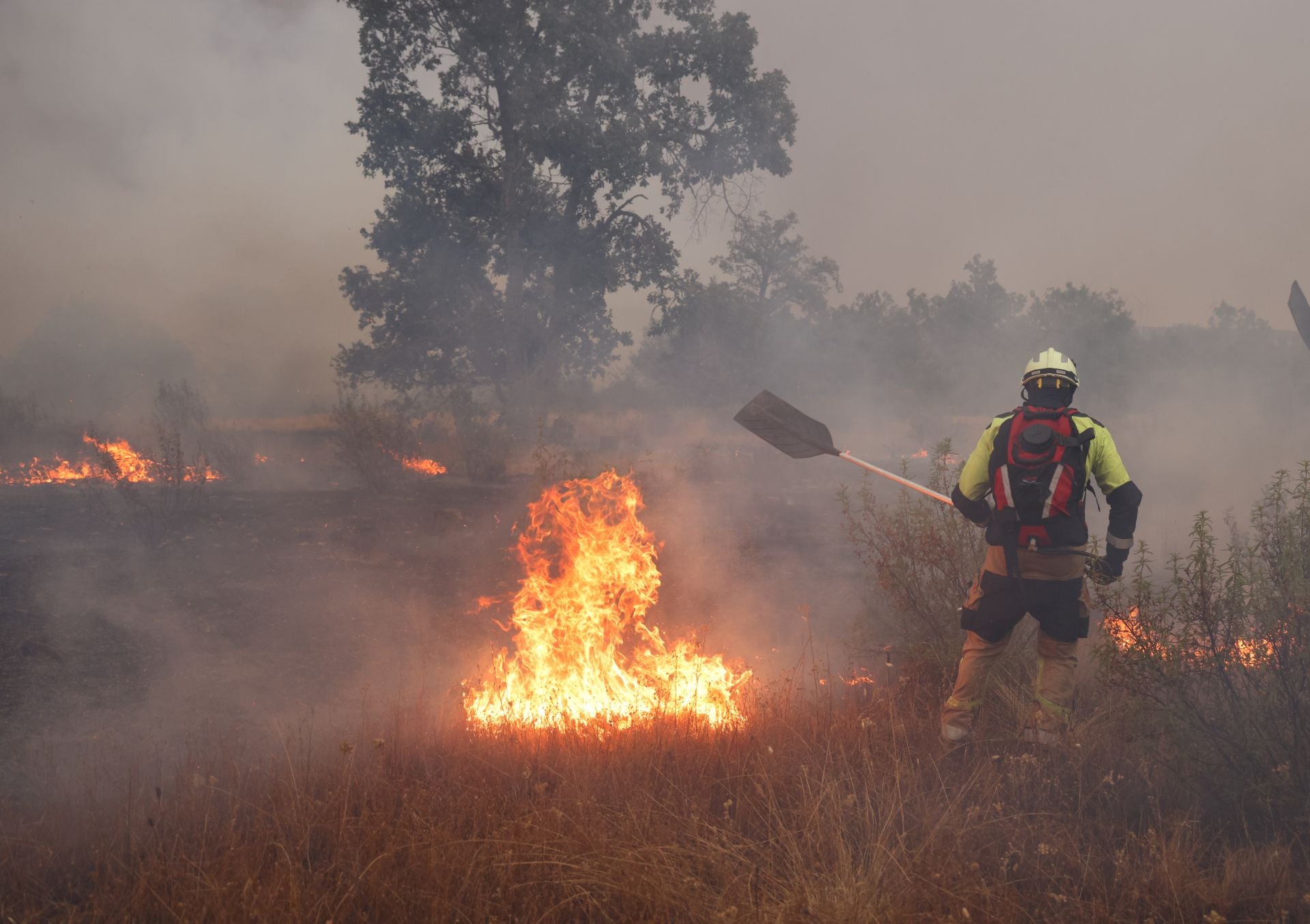 El incendio se descontrola hacia Abejera