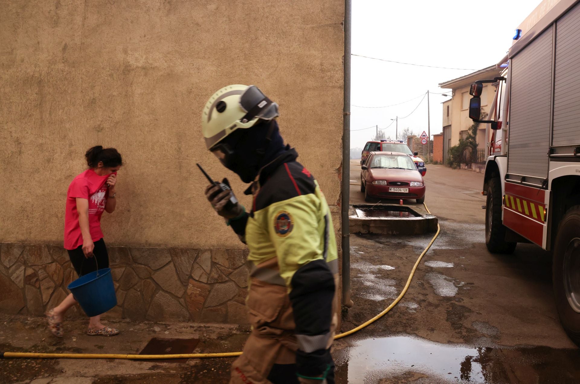 El incendio se descontrola hacia Abejera