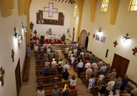 Celebración de la eucaristía esta semana, en honor a los mayores de la localidad.