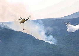 Imagen de archivo del incendio de Boca de Huérgano en 2022.